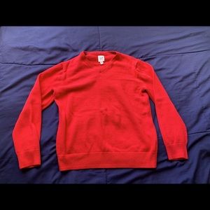 Red V- neck sweater